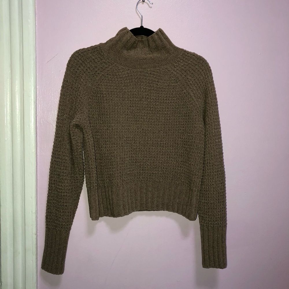 Hippie Rose Turtleneck Brown Sweater